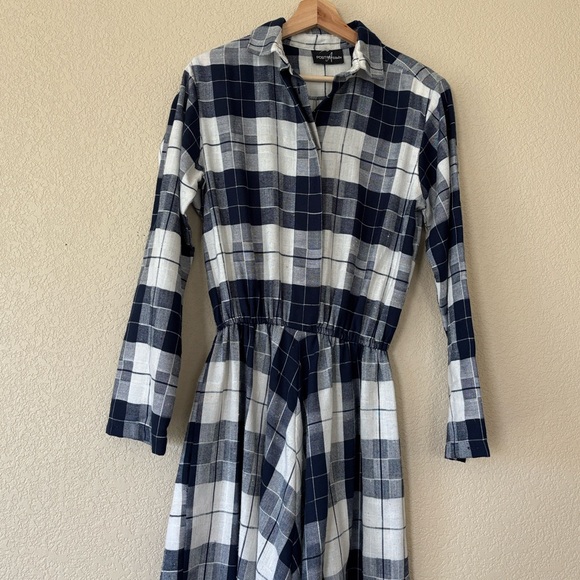 Positive Attitude Plaid Long Sleeve Dress - Picture 2 of 3